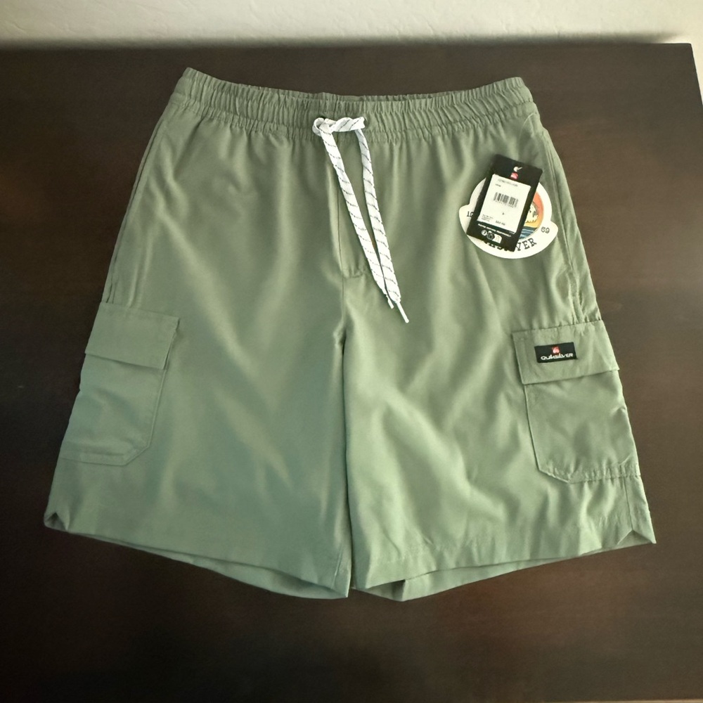 NWT Men’s Quicksilver Sage Green Board Swim Shorts - Size Small